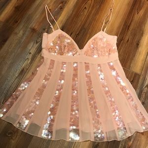 BCBG Max Azria Chiffon Camisole with Sequins